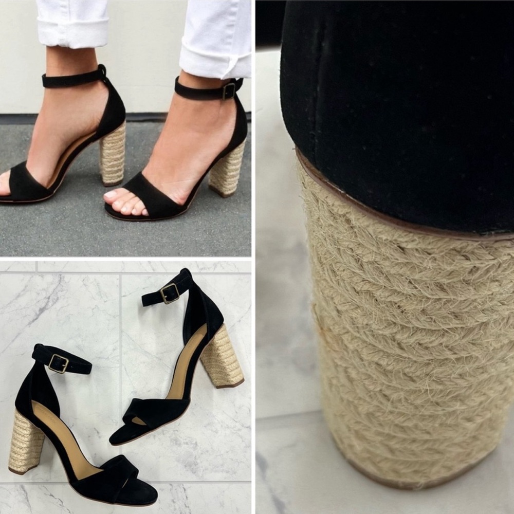 Soludos Tall Capris Leather/Suede Heels Size 7